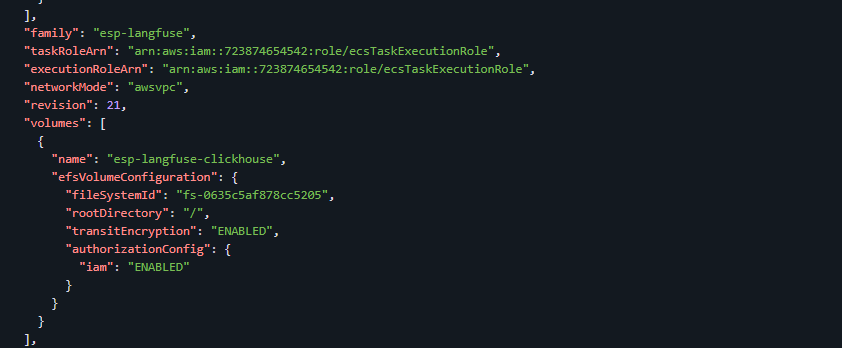 Langfuse Task Volume Config